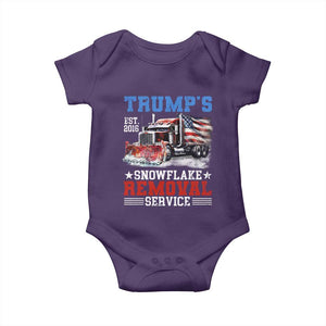 Support Trump Baby Onesie Funny Trump's Snowflake Removal Service 2024 US American Flag TS10 Purple Print Your Wear