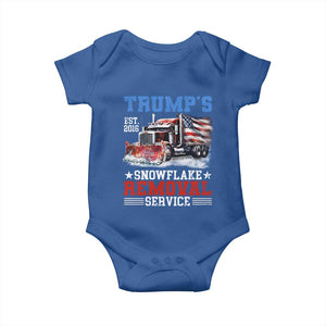 Support Trump Baby Onesie Funny Trump's Snowflake Removal Service 2024 US American Flag TS10 Royal Blue Print Your Wear