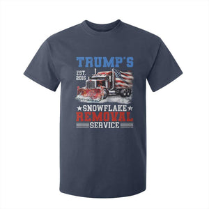 Support Trump T Shirt For Kid Funny Trump's Snowflake Removal Service 2024 US American Flag TS10 Navy Print Your Wear