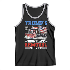 Support Trump Tank Top Funny Trump's Snowflake Removal Service 2024 US American Flag TS10 Black Athletic Heather Print Your Wear