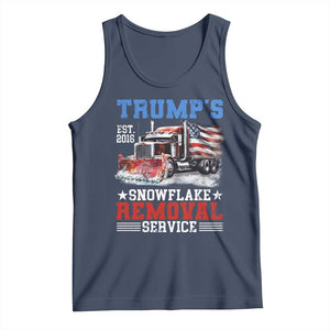 Support Trump Tank Top Funny Trump's Snowflake Removal Service 2024 US American Flag TS10 Navy Print Your Wear