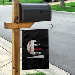Baseball Player Garden Flag Retro Funny Eat Sleep Baseball Repeat TS10 Print Your Wear