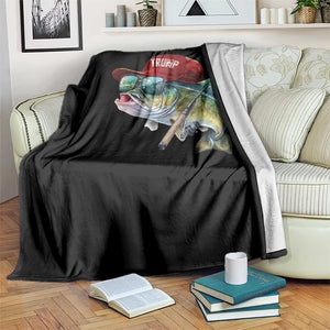 Trump Fishing Throw Blanket American Flag Bass Fish Fisherman TS10 Print Your Wear