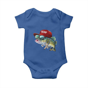 Trump Fishing Baby Onesie American Flag Bass Fish Fisherman TS10 Royal Blue Print Your Wear