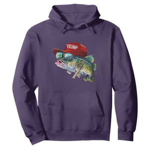 Trump Fishing Hoodie American Flag Bass Fish Fisherman TS10 Purple Print Your Wear