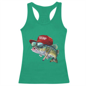 Trump Fishing Racerback Tank Top American Flag Bass Fish Fisherman TS10 Irish Green Print Your Wear