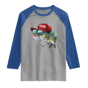 Trump Fishing Raglan Shirt American Flag Bass Fish Fisherman TS10 Sport Gray Royal Print Your Wear