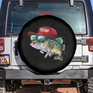 Trump Fishing Spare Tire Cover American Flag Bass Fish Fisherman TS10 No hole Black Print Your Wear