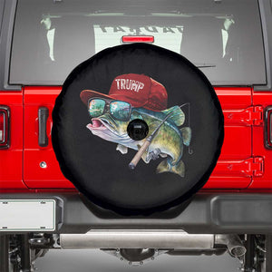 Trump Fishing Spare Tire Cover American Flag Bass Fish Fisherman TS10 Black Print Your Wear