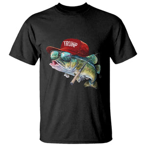 Trump Fishing T Shirt American Flag Bass Fish Fisherman TS10 Black Print Your Wear