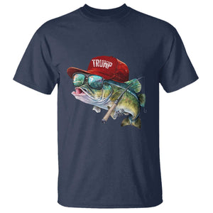 Trump Fishing T Shirt American Flag Bass Fish Fisherman TS10 Navy Print Your Wear