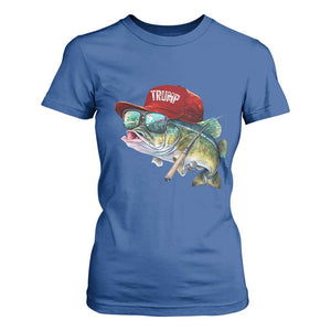 Trump Fishing T Shirt For Women American Flag Bass Fish Fisherman TS10 Royal Blue Print Your Wear