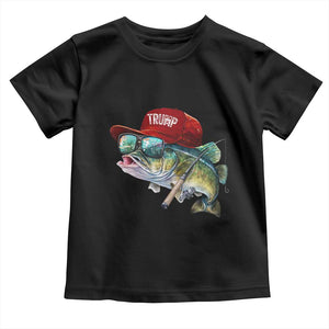 Trump Fishing Toddler T Shirt American Flag Bass Fish Fisherman TS10 Black Print Your Wear