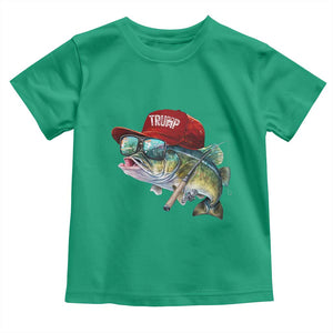 Trump Fishing Toddler T Shirt American Flag Bass Fish Fisherman TS10 Irish Green Print Your Wear