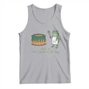 Funny Frog Tank Top Thats It You're Going In The Soup Weird Weirdcore Meme TS10 Athletic Heather Print Your Wear