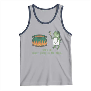 Funny Frog Tank Top Thats It You're Going In The Soup Weird Weirdcore Meme TS10 Athletic Heather Navy Print Your Wear