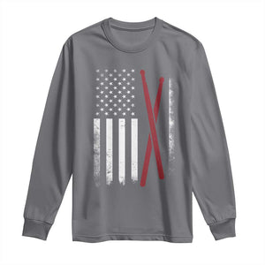 American Flag Drumsticks Long Sleeve Shirt USA Drummers Vintage Drum Sticks TS10 Charcoal Print Your Wear