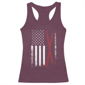 American Flag Drumsticks Racerback Tank Top USA Drummers Vintage Drum Sticks TS10 Maroon Print Your Wear