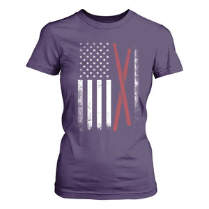 American Flag Drumsticks T Shirt For Women USA Drummers Vintage Drum Sticks TS10 Purple Print Your Wear