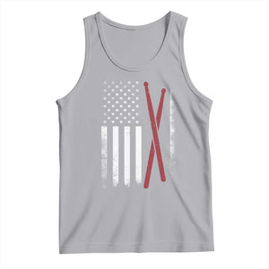 American Flag Drumsticks Tank Top USA Drummers Vintage Drum Sticks TS10 Athletic Heather Print Your Wear