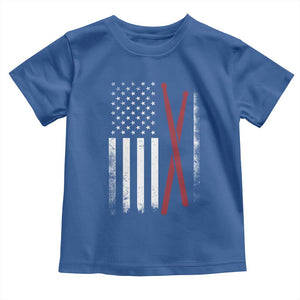 American Flag Drumsticks Toddler T Shirt USA Drummers Vintage Drum Sticks TS10 Royal Blue Print Your Wear