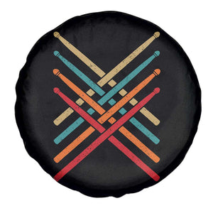Retro Vintage Drummer Spare Tire Cover 70s 80s Distressed Drum Sticks TS10 Print Your Wear