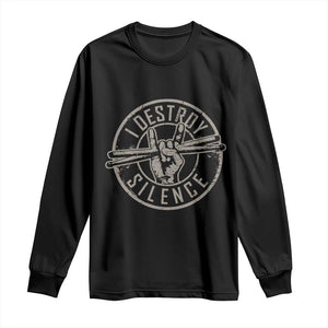 Funny Drummer Long Sleeve Shirt Musician Gift Percussion Lover TS10 Black Print Your Wear