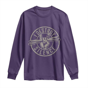 Funny Drummer Long Sleeve Shirt Musician Gift Percussion Lover TS10 Purple Print Your Wear