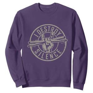 Funny Drummer Sweatshirt Musician Gift Percussion Lover TS10 Purple Print Your Wear
