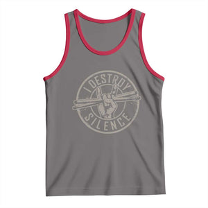 Funny Drummer Tank Top Musician Gift Percussion Lover TS10 Deep Heather Red Print Your Wear