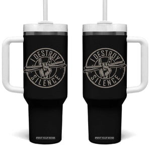 Funny Drummer Tumbler With Handle Musician Gift Percussion Lover TS10 One Size: 40 oz Black Print Your Wear