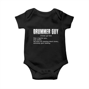 Funny Drummer Guy Baby Onesie Definition Vintage Drums Drumming TS10 Black Print Your Wear