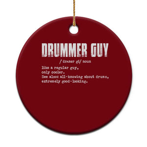 Funny Drummer Guy Ceramic Ornament Definition Vintage Drums Drumming TS10 1pc Red Print Your Wear