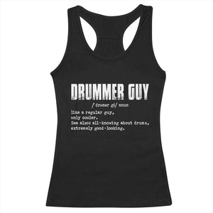 Funny Drummer Guy Racerback Tank Top Definition Vintage Drums Drumming TS10 Black Print Your Wear