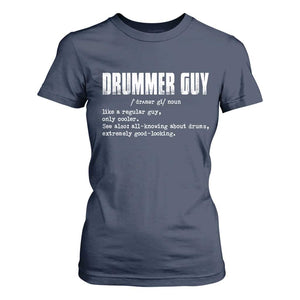 Funny Drummer Guy T Shirt For Women Definition Vintage Drums Drumming TS10 Navy Print Your Wear