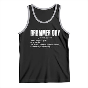 Funny Drummer Guy Tank Top Definition Vintage Drums Drumming TS10 Black Athletic Heather Print Your Wear
