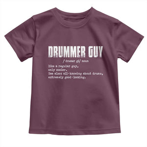 Funny Drummer Guy Toddler T Shirt Definition Vintage Drums Drumming TS10 Maroon Print Your Wear