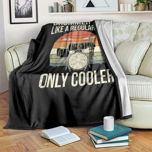 Funny Drummer Kid Throw Blanket Like A Regular Kid But Cooler Boys Girls Kids TS10 Print Your Wear
