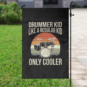 Funny Drummer Kid Garden Flag Like A Regular Kid But Cooler Boys Girls Kids TS10 Print Your Wear