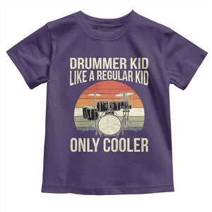 Funny Drummer Kid Toddler T Shirt Like A Regular Kid But Cooler Boys Girls Kids TS10 Purple Print Your Wear