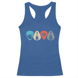 Guitar Pick Racerback Tank Top Retro Music Instrument TS10 Royal Blue Print Your Wear