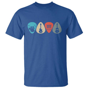 Guitar Pick T Shirt Retro Music Instrument TS10 Royal Blue Print Your Wear