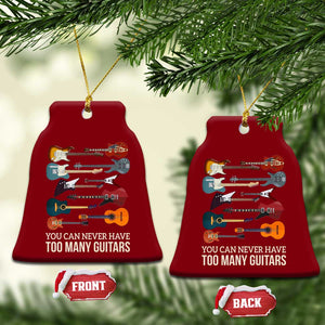 Funny Guitarist Ceramic Ornament You Can Never Have Too Many Guitars Vintage Guitar Lineup TS10 Print Your Wear