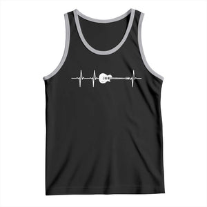 Guitar Heartbeat Tank Top Funny Guitarist Guitars Music Lovers TS10 Black Athletic Heather Print Your Wear