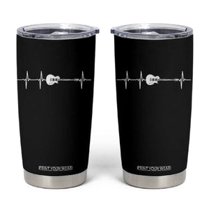 Guitar Heartbeat Tumbler Cup Funny Guitarist Guitars Music Lovers TS10 Black Print Your Wear