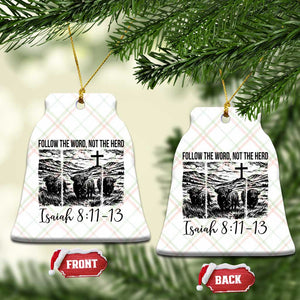 Follow the Word Not The Herd Ceramic Ornament Vintage Bible Verse Christian Country Highland Cow Boho TS10 Print Your Wear