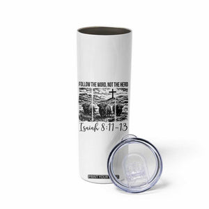 Follow the Word Not The Herd Skinny Tumbler Vintage Bible Verse Christian Country Highland Cow Boho TS10 Print Your Wear