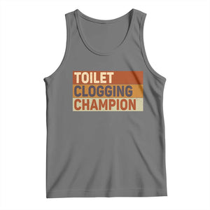 Toilet Clogging Champion Tank Top TS10 Black Heather Print Your Wear