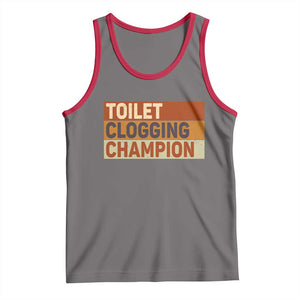 Toilet Clogging Champion Tank Top TS10 Deep Heather Red Print Your Wear