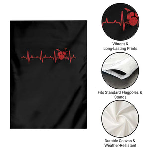 Drums Heartbeat Garden Flag Drummer Percussionist TS10 Print Your Wear